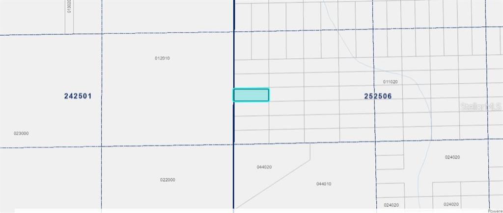 This is a map showing a highlighted rectangular property parcel within a grid of lots — JUDY ROAD, POLK CITY, FL