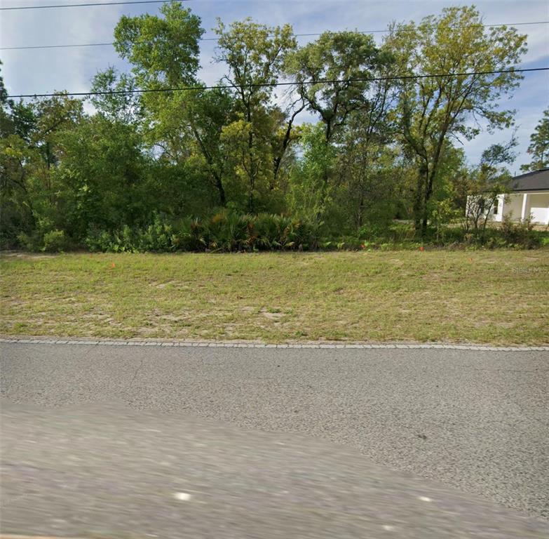 A vacant, grassy residential lot sits alongside a paved road with trees in the background — 2488 W CITRUS SPRINGS BOULEVARD, CITRUS SPRINGS, FL