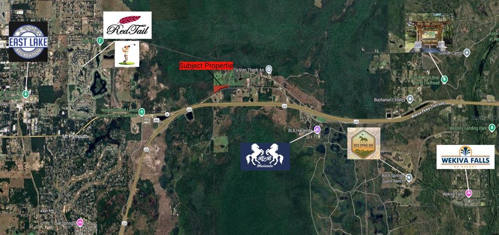 This map shows the location of a subject property relative to nearby landmarks and roads — CYPRESS MILL ROAD, SORRENTO, FL