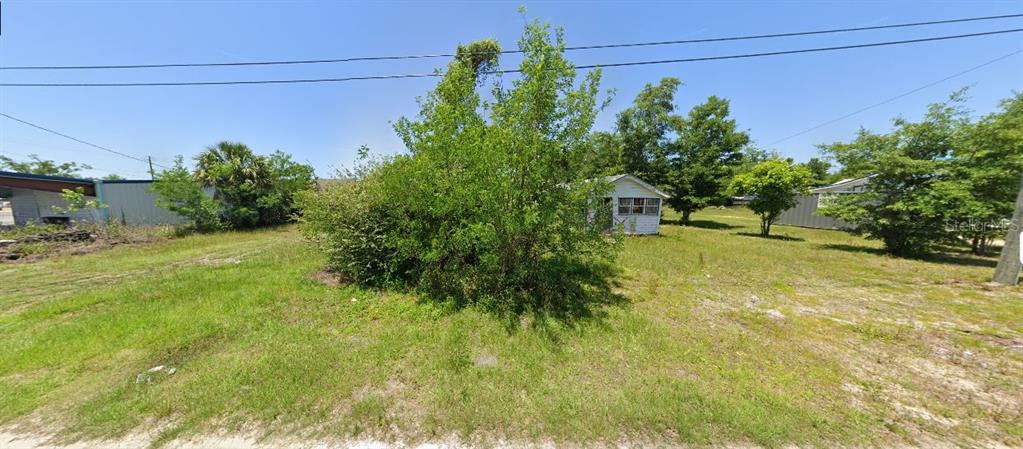 A small white house sits on a grassy lot with a large bush in front — 509 N JAMES AVENUE, PANAMA CITY, FL