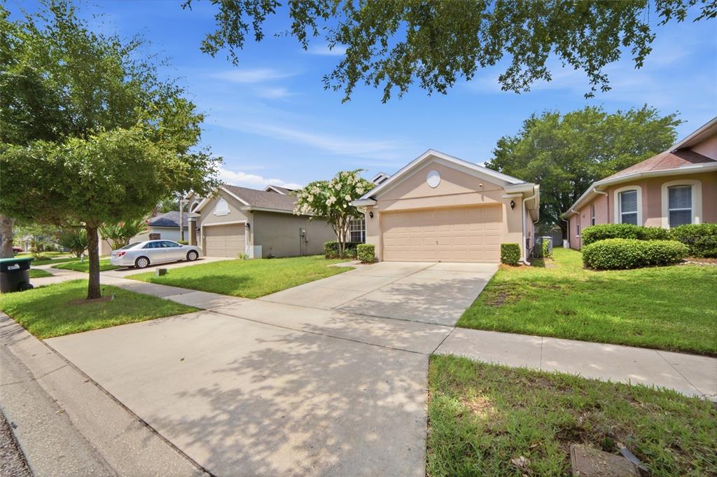 A view of a suburban street featuring two single-story houses with driveways and green lawns — 5322 SANTA ANA DRIVE, ORLANDO, FL