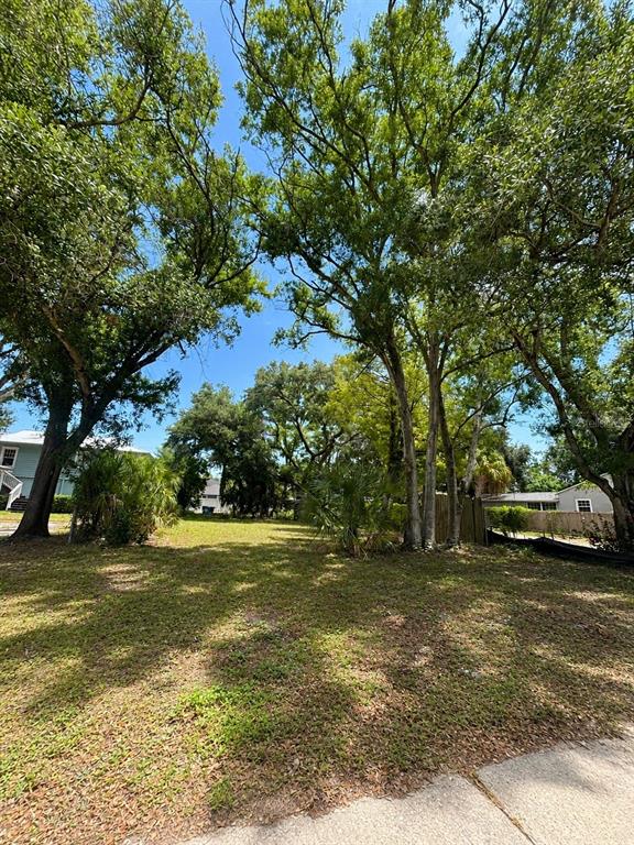 A vacant, grassy lot is shaded by several large, mature trees under a clear sky — 2751 3RD AVENUE S, ST PETERSBURG, FL