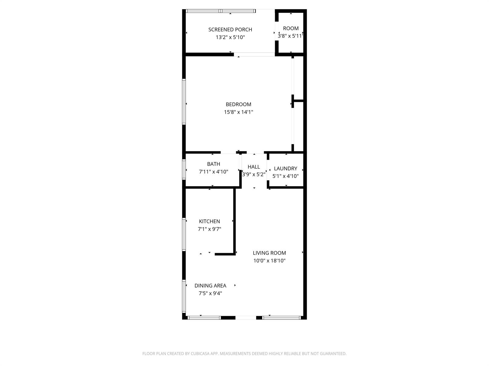 This is a floor plan showing the layout of a one-bedroom apartment — 2840 Cynthia Lane # 101, FL 33461, FL