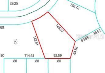 This is a property survey map showing the lot lines and dimensions of a parcel — Lot 26 GUAVA PASS DRIVE, OCKLAWAHA, FL