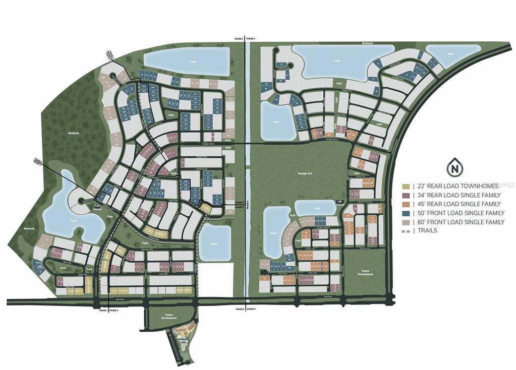 This is a site plan map showing the layout of a residential housing development — 2936 GARDEN TRAIL BEND, ST CLOUD, FL