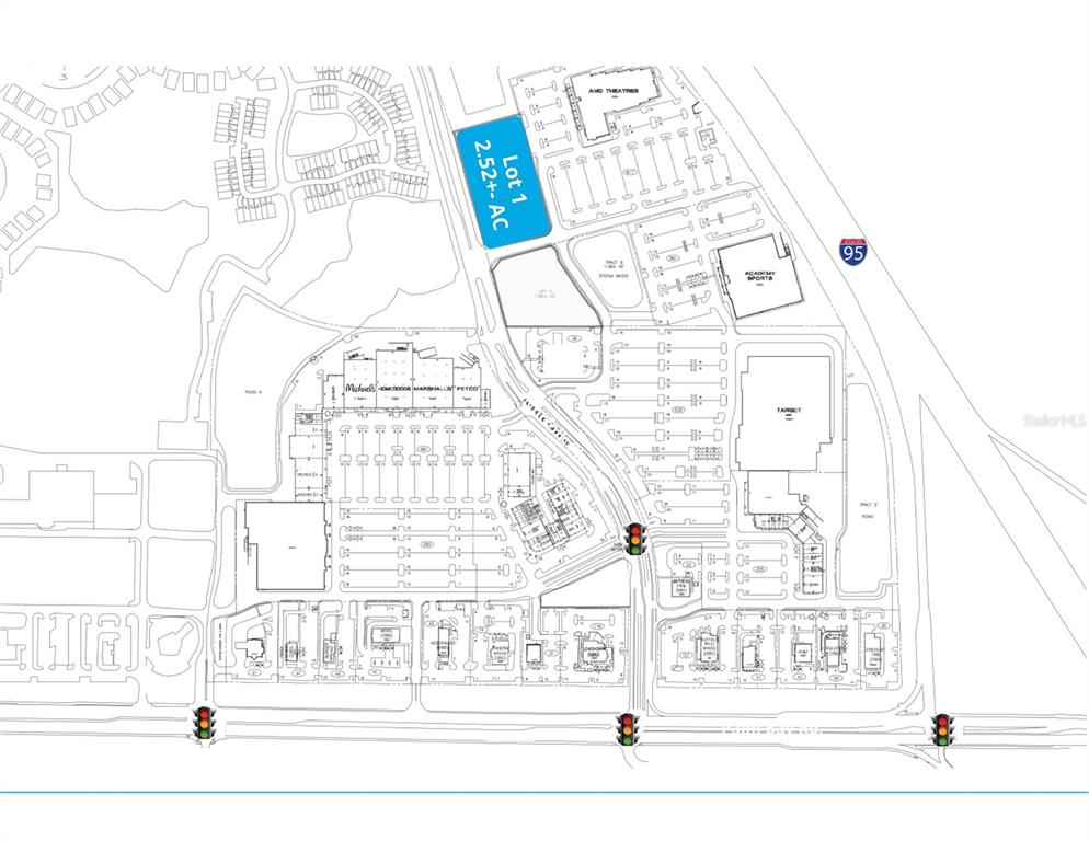 This is a site map showing a commercial development with a highlighted 2.52-acre lot — 4235 NORFOLK PARKWAY, MELBOURNE, FL