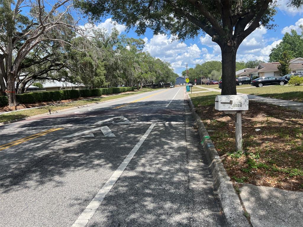 A residential street view featuring a mailbox, a large tree, and parked cars — 4576 NORTH LANE, ORLANDO, FL