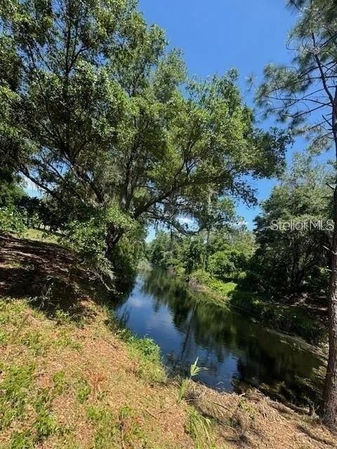 A narrow river flows through a wooded area with trees and grassy banks — LOT 67, GRAND OAK LANE, TAVARES, FL