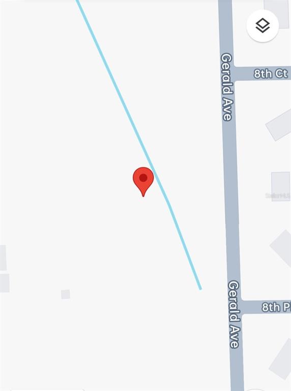 This is a map showing a red location pin near Gerald Avenue — 809 GERALD AVENUE, LEHIGH ACRES, FL