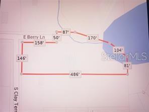 This is a map showing the property lines and dimensions of a plot of land — 7521 S CLAY TERRACE, FLORAL CITY, FL