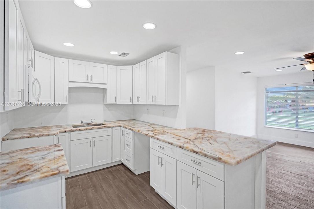 This floor plan shows a single-story home with three bedrooms, two bathrooms, and a patio — 5701 SW 37th St, Davie FL 33314, DAVIE, FL