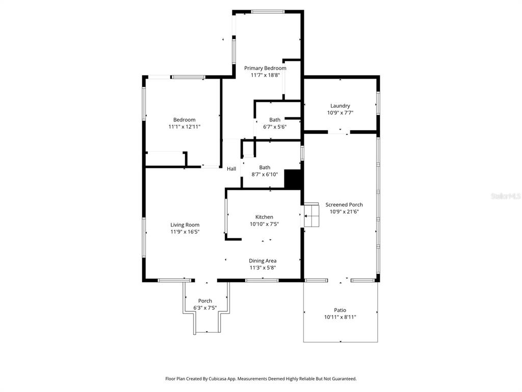 This is a floor plan of a house featuring a living room, kitchen, and two bedrooms — 7489 WESTERN CIRCLE DRIVE, BROOKSVILLE, FL