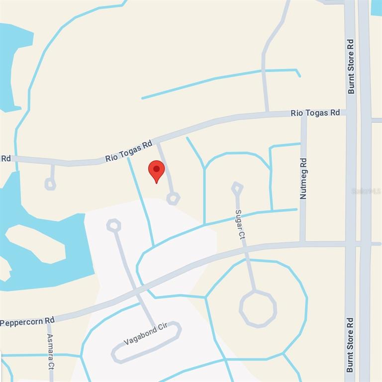 This is a map showing the location of a property near Rio Togas Road — 17151 PEBBLEWOOD LANE, PUNTA GORDA, FL