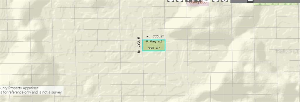 This is a map showing a rectangular parcel of land with its dimensions highlighted — DILL ROAD, ORLANDO, FL