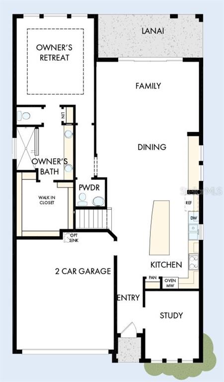 This is a digital rendering of a two-story suburban house with a gray garage — 1002 W CHARTER STREET, TAMPA, FL