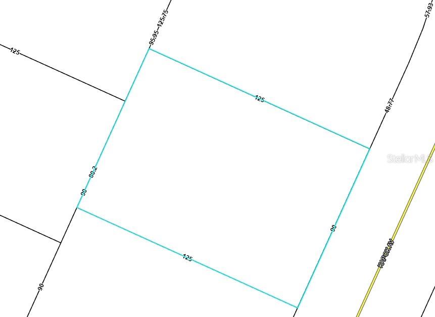 This is a property survey map showing the dimensions of a rectangular lot — Lot 2 Unit 11 Blk 752 KAPOK AVENUE, CHIPLEY, FL