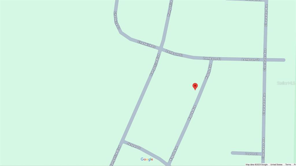 This is a map showing the street layout and location of a property on Kapok Avenue — Lot 2 Unit 11 Blk 752 KAPOK AVENUE, CHIPLEY, FL