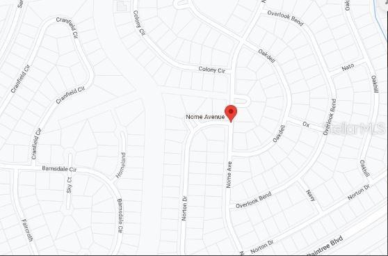 This is a map showing the location of a property on Nome Avenue — NOME AVENUE, NORTH PORT, FL