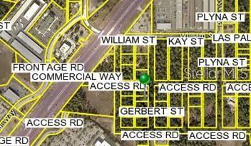 This is a map showing a green location pin on a plot of land — Lot 3 GERBERT STREET, SPRING HILL, FL