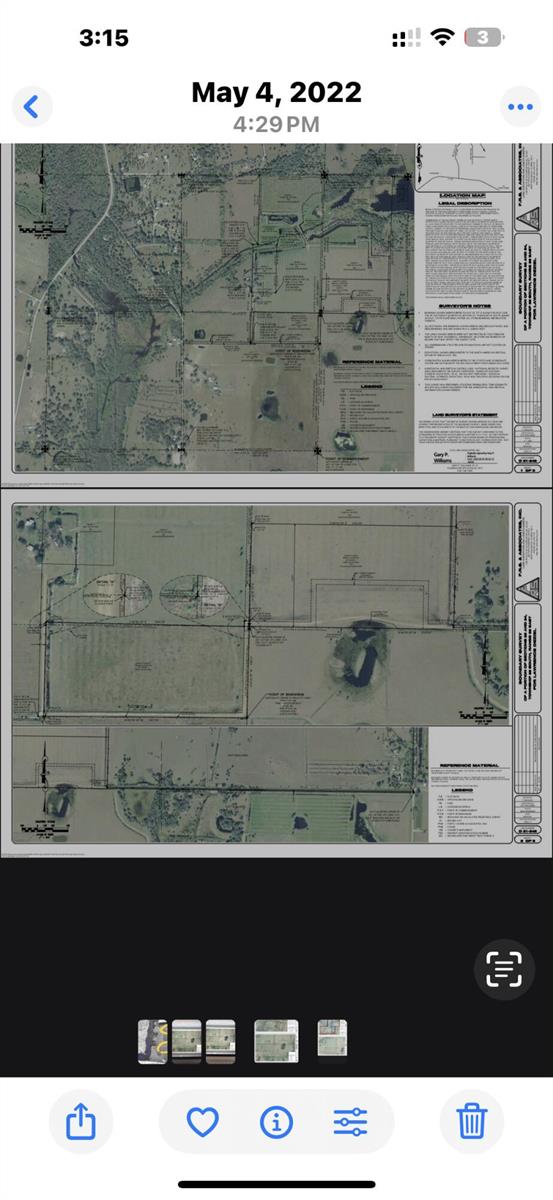 This image shows two stacked aerial survey maps of a large plot of land — 0 NW 190th, Okeechobee FL 34972, OKEECHOBEE, FL