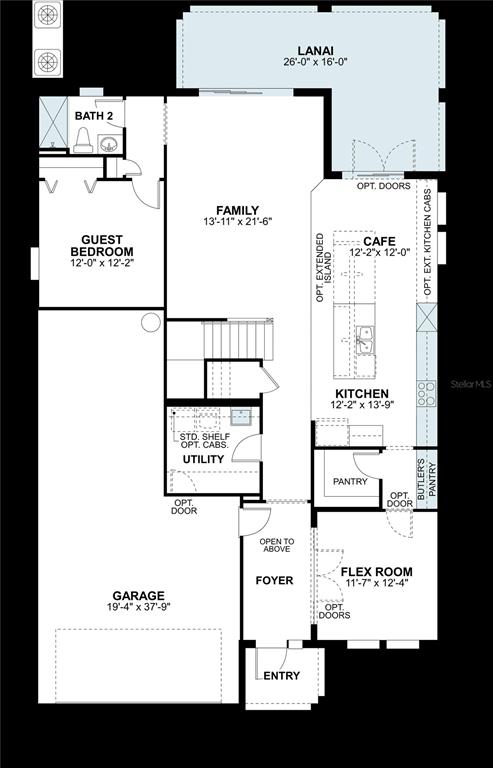 This is a floor plan for the first level of a residential home — 1719 RIVULET WAY, ZEPHYRHILLS, FL