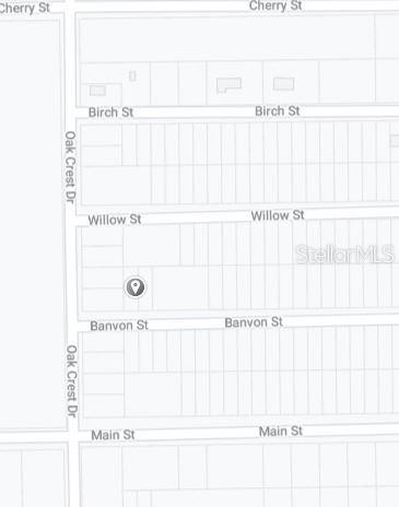 This is a map showing a property location near Oak Crest Drive and Banvon Street — 00 BANVON STREET, INTERLACHEN, FL