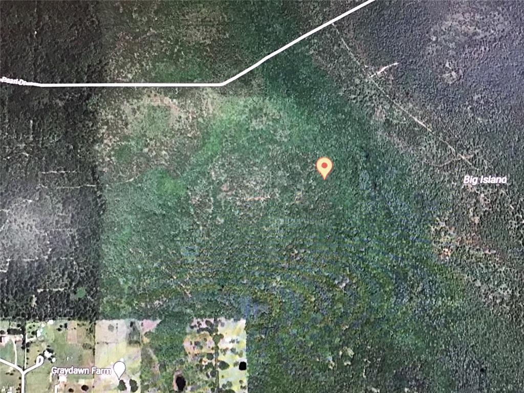 This is an aerial map view of a wooded lot near Graydawn Farm — PARCEL 28 17 31 02 12 0260, LAKE HELEN, FL