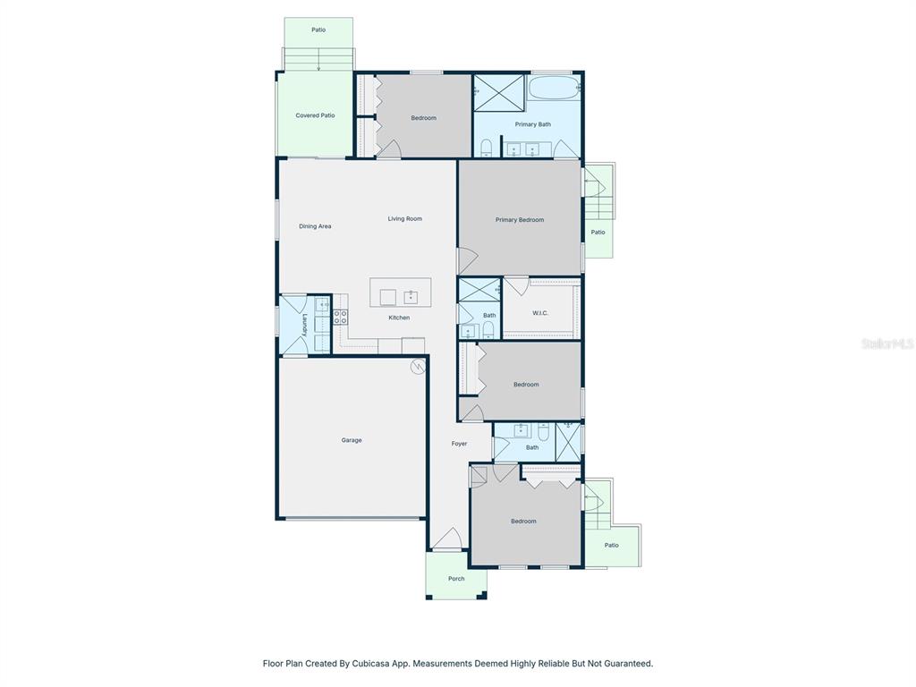 This is a floor plan of a single-story house with four bedrooms and a garage — 7505 N ROME AVENUE, TAMPA, FL