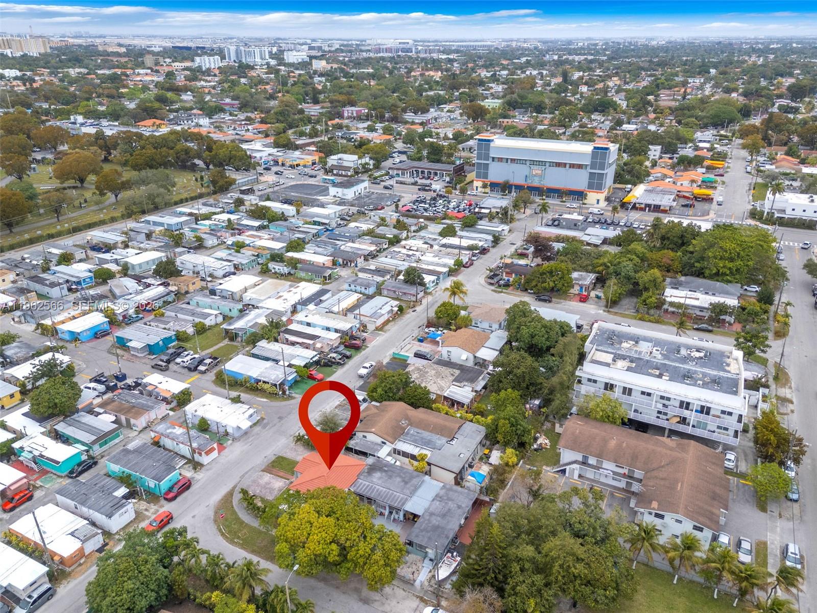 An aerial view shows a residential neighborhood with a red location pin over a house — 941 SW 31st Ct, Miami FL 33135, MIAMI, FL