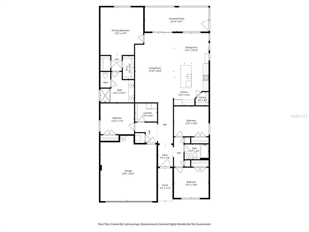 This is a floor plan for a single-story house with four bedrooms and a garage — 12735 EASTPOINTE DRIVE, DADE CITY, FL