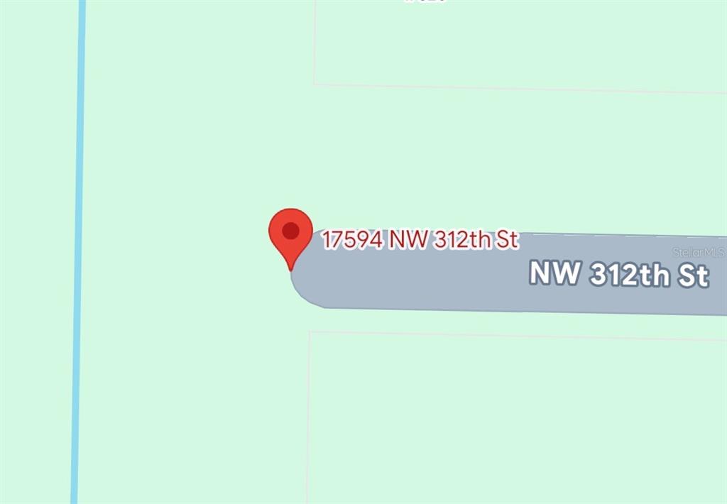 This is a map showing a location pin on a street — 17594 NW 312TH STREET, OKEECHOBEE, FL