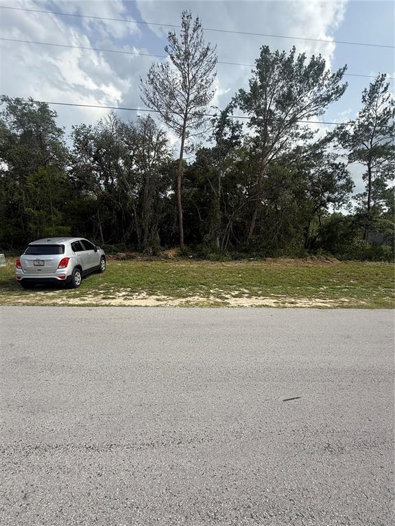 A silver SUV is parked on a grassy lot in front of a wooded area — TBD SW 127TH LANE ROAD, OCALA, FL