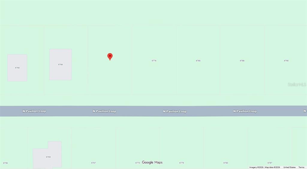 This is a map showing property lots along N Pavilion Loop — 6770 N PAVILION LOOP, CITRUS SPRINGS, FL