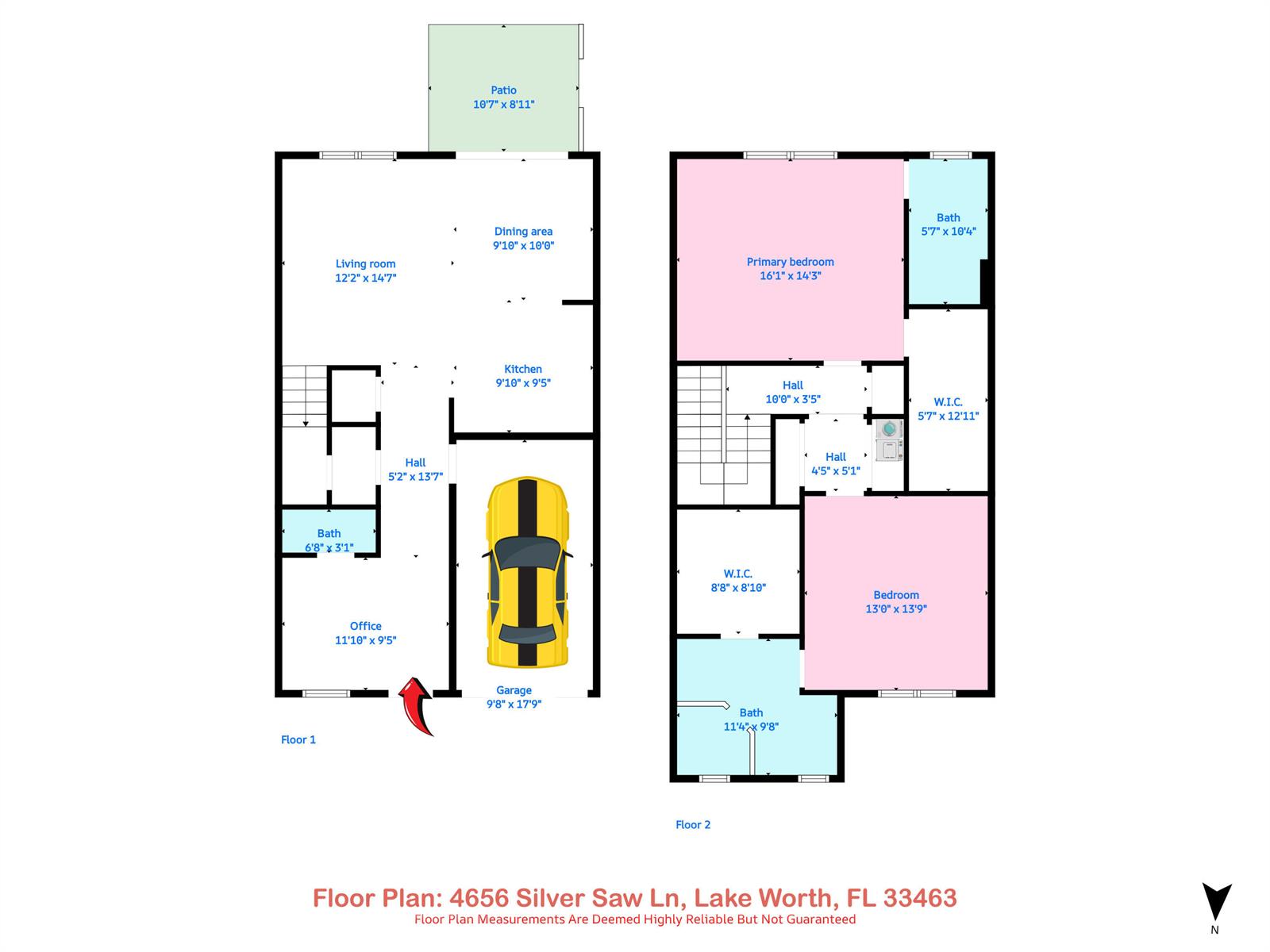 An aerial view shows a multi-unit townhome complex with red tile roofs and parking areas — 4656 Silver Saw Lane, Lake Worth FL 33463, LAKE WORTH, FL