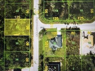 This is a plat map showing residential lot boundaries and dimensions along a street — 271 RAVENSWOOD BOULEVARD, PORT CHARLOTTE, FL