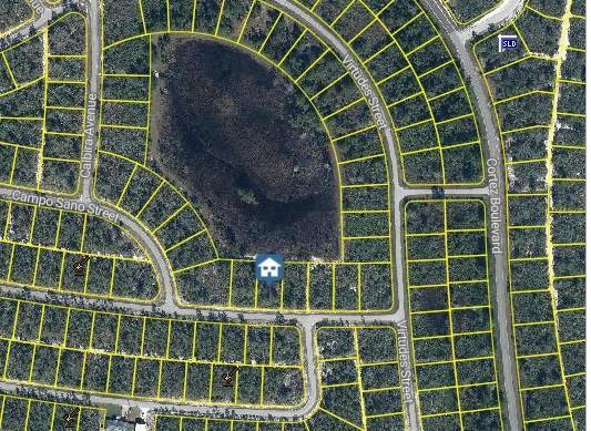 This is a satellite map view of a residential lot with a house icon — 7624 Altara Street, Sebring FL 33872, SEBRING, FL