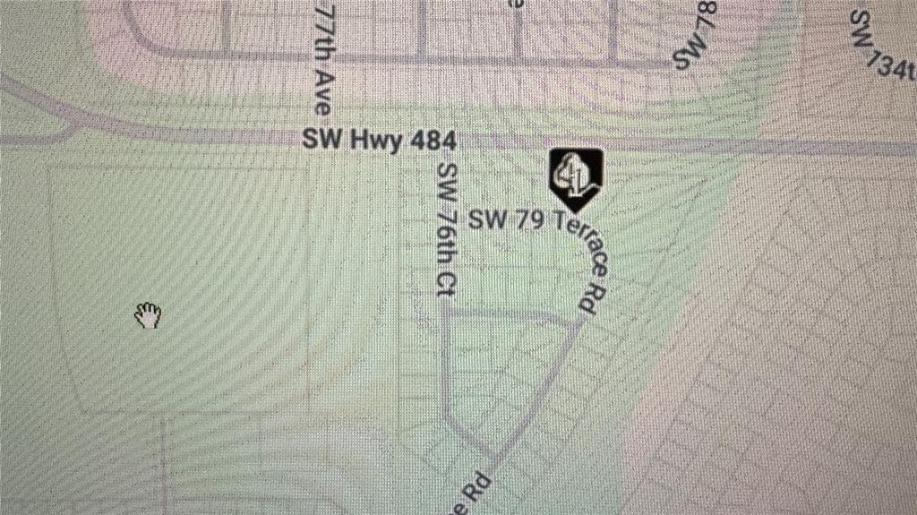 This is a map showing the location of a property near SW Hwy 484 — TBD SW 79TH TERRACE ROAD, OCALA, FL