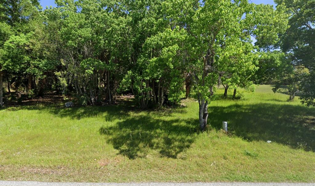 A grassy, partially wooded vacant lot viewed from the street — 8149 GULF WAY, HUDSON, FL