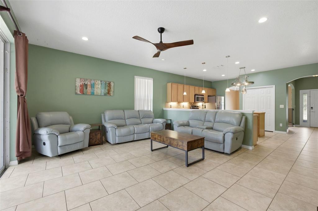 This is a floor plan for a single-story residential home — 35937 DAWN DRIVE, LEESBURG, FL