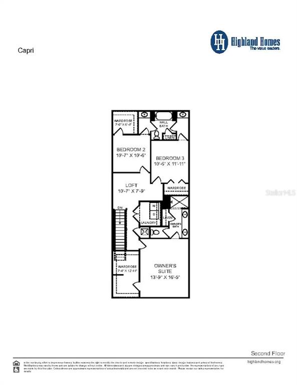 This is a floor plan for the second level of a residential home — 4048 WAVING HICKORY BOULEVARD, ST CLOUD, FL