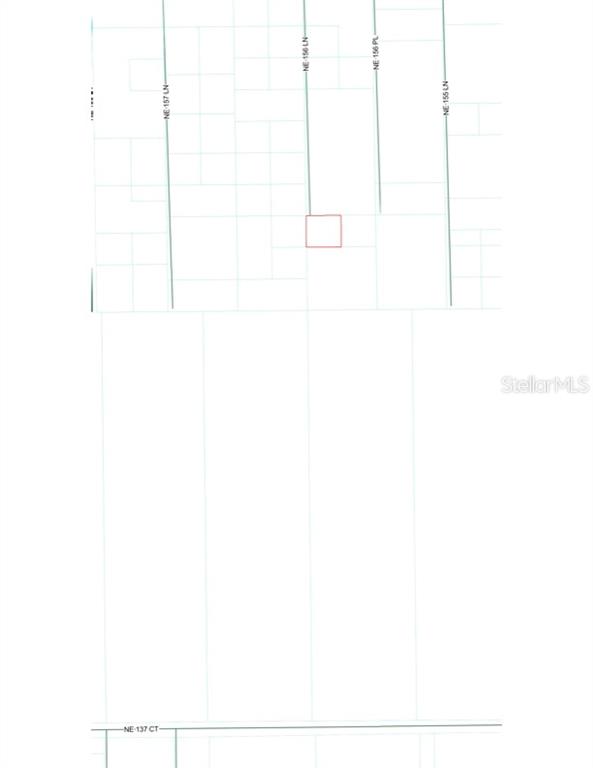 This image is a property map showing a highlighted parcel of land — TBD NE 156 LANE, FORT MC COY, FL