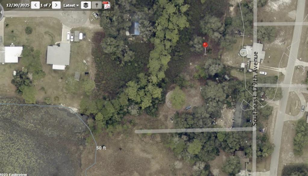 This is a map showing the property lines and dimensions of a parcel of land — 2650 SE 179TH AVENUE, SILVER SPRINGS, FL