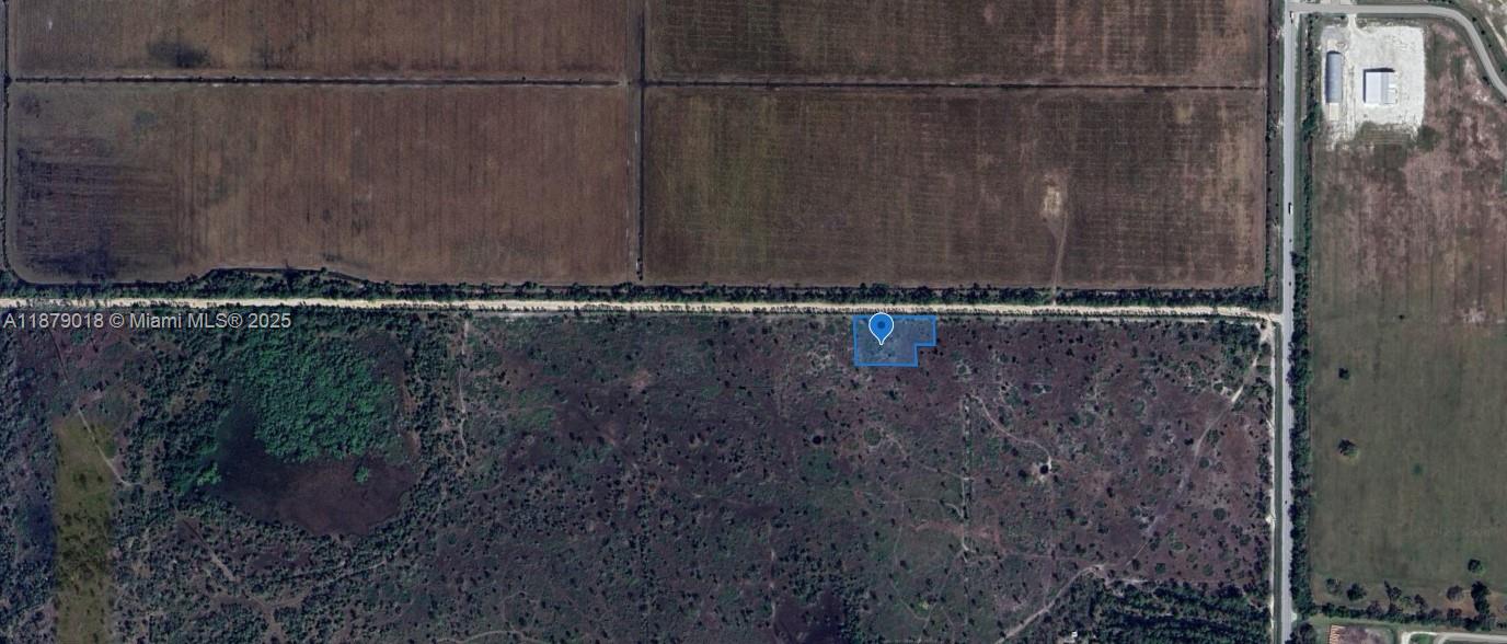 This is an aerial map showing a highlighted plot of land in a rural area — 0000 Del Verde, Punta Gorda FL 33982, PUNTA GORDA, FL