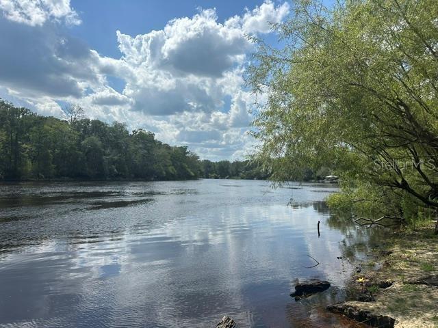 A wide river flows past a tree-lined bank under a blue sky with white clouds — 1109 NW 78TH AVENUE, BELL, FL